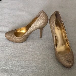 Guess - Gold Giltter high heels